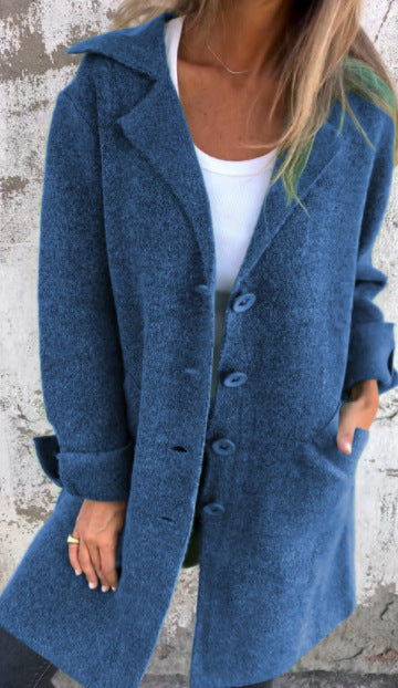 Pocketed Single Breast Cardigan