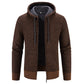Men's Drawstring Plush Sweater Coat