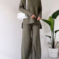 2 PCS Turtleneck Knitted Suit