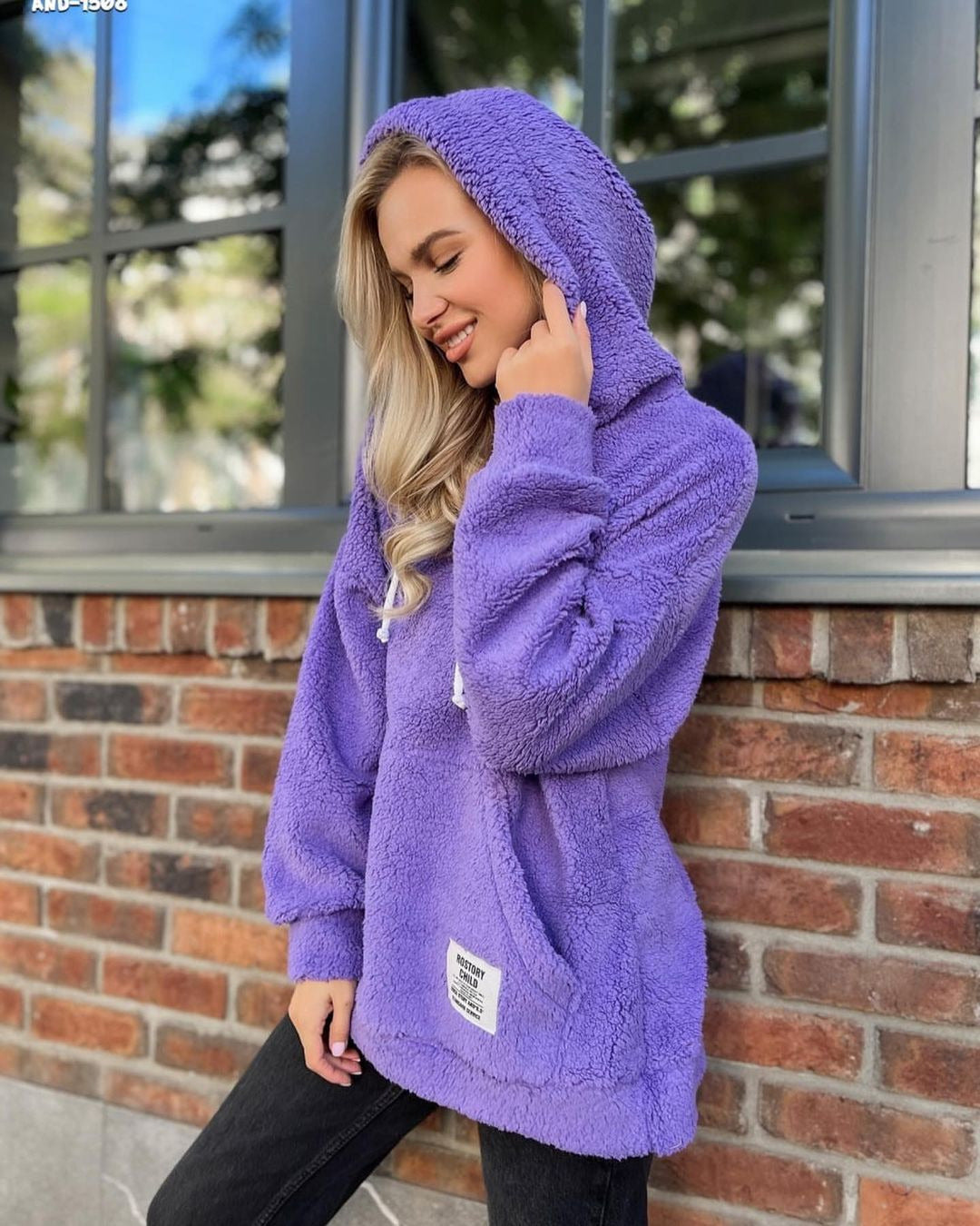 Loose Long-Sleeved Pullover Hoodie For Women