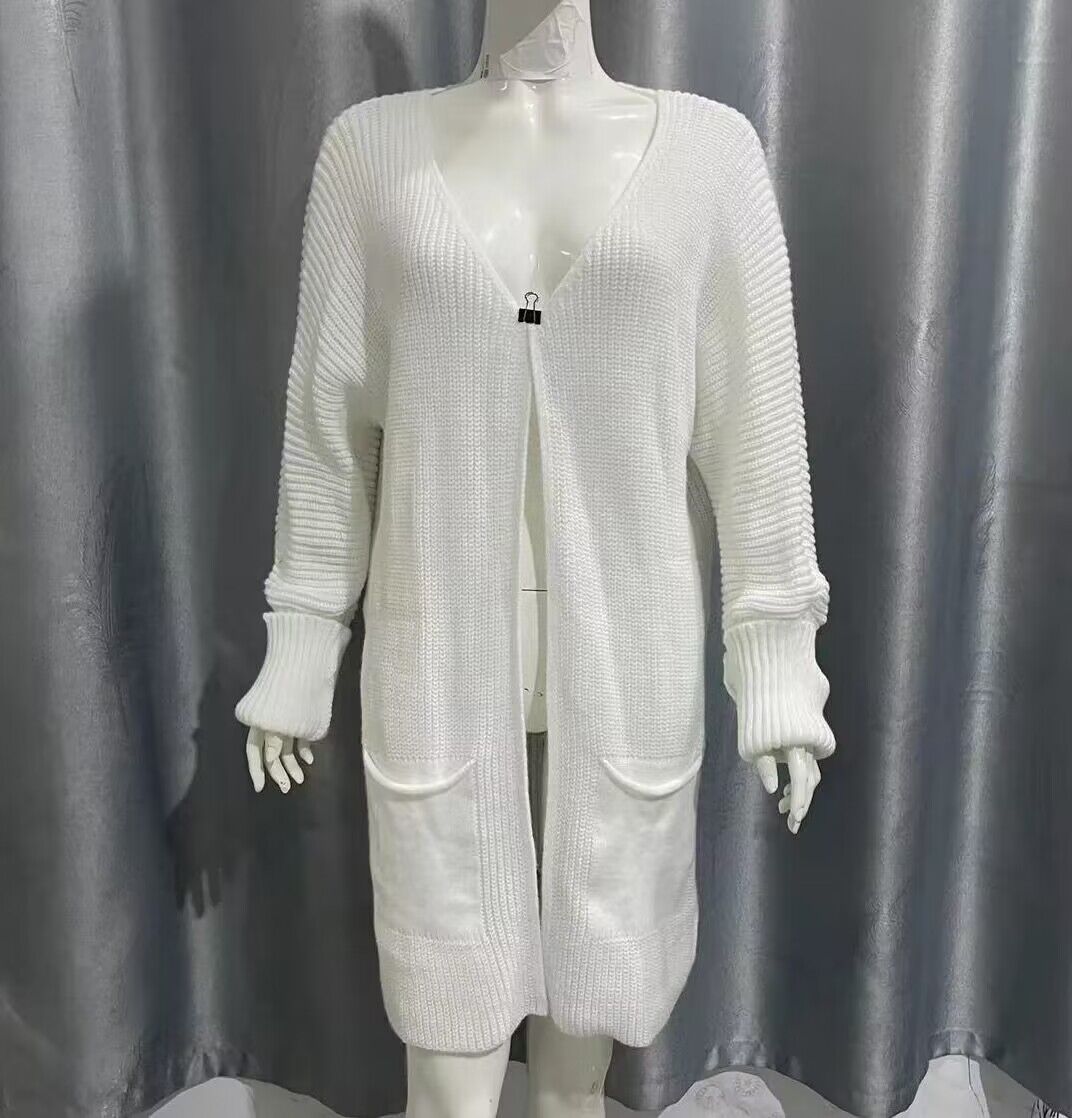 Mid-length Knitted Sweater Coat