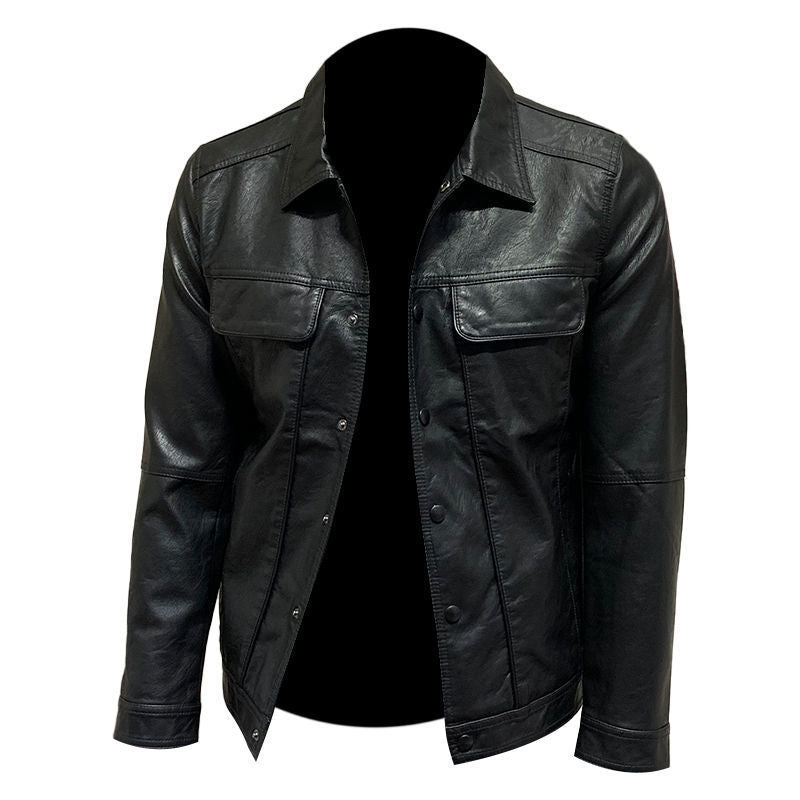 Men's Short Casual Biker's Leather Jacket