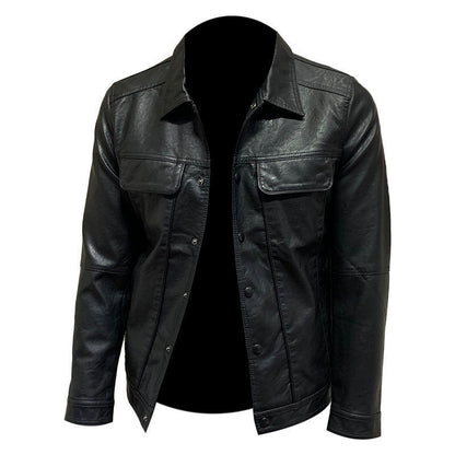 Men's Short Casual Biker's Leather Jacket