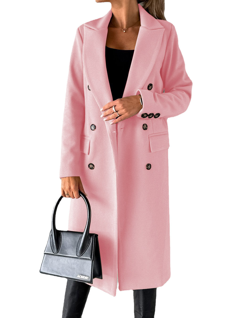 Double Breasted Long Fitted Jacket