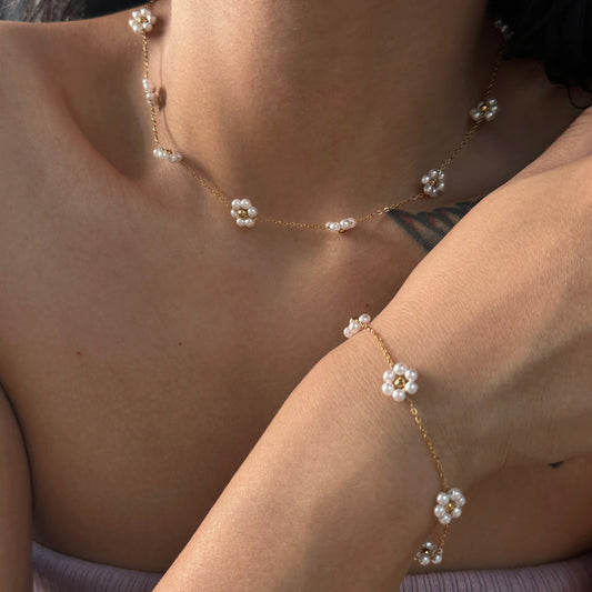 Titanium Steel Flower Necklace