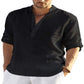Men's Casual Cotton/Linen Blend Sports Shirt