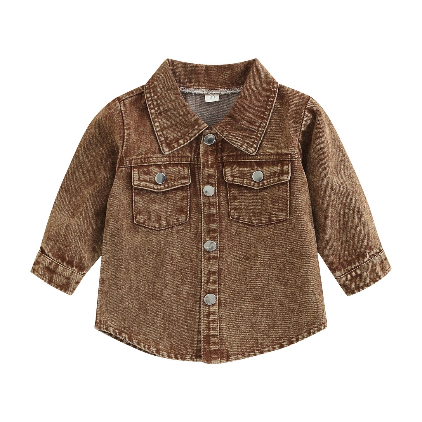 Unisex Toddlers Long Sleeve Denim Shirt