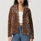 Buckle Lapel Leopard Print Coat
