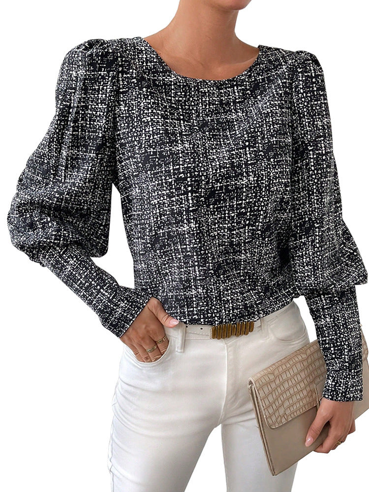 Women's Retro Button Back Blouse