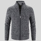 Solid Color Stand Collar Jacket Cardigan For Men