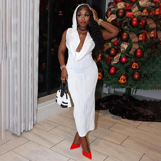 Women's Hooded Fitted Dress