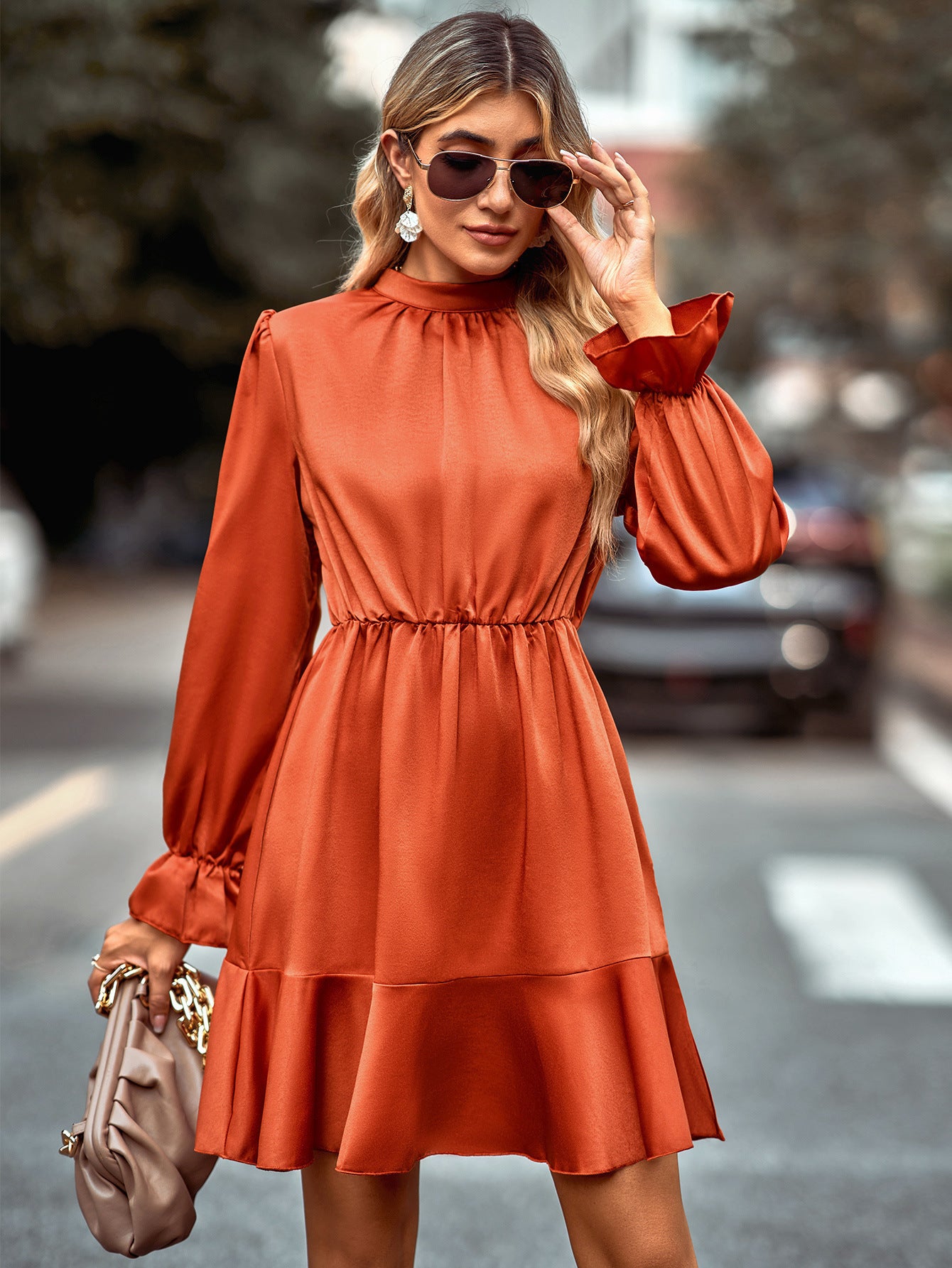 Turtleneck Peephole  Dress