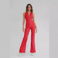 Retro High Waist Denim Jumpsuit