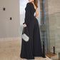Women's Petal Sleeve Wide Leg Jumpsuit