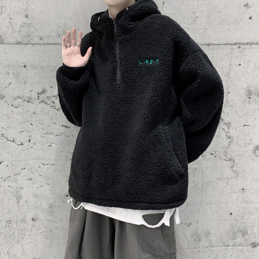 Men's Plush Loose Cotton Coat