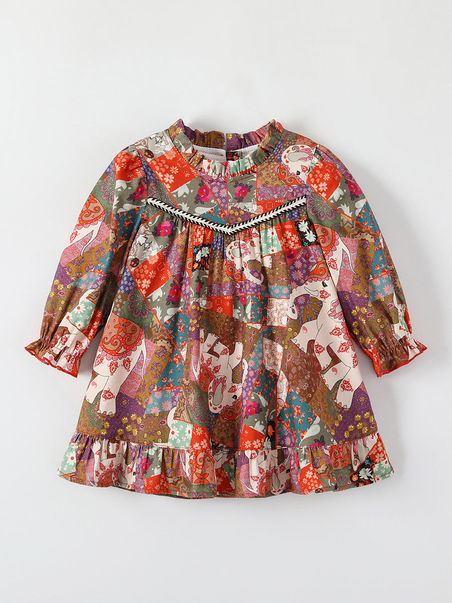 Girls' Vintage Cotton Dress