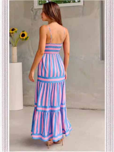 Striped Suspender Maxi