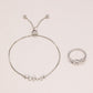 2pcs Silver Horse Eye Crystal Set