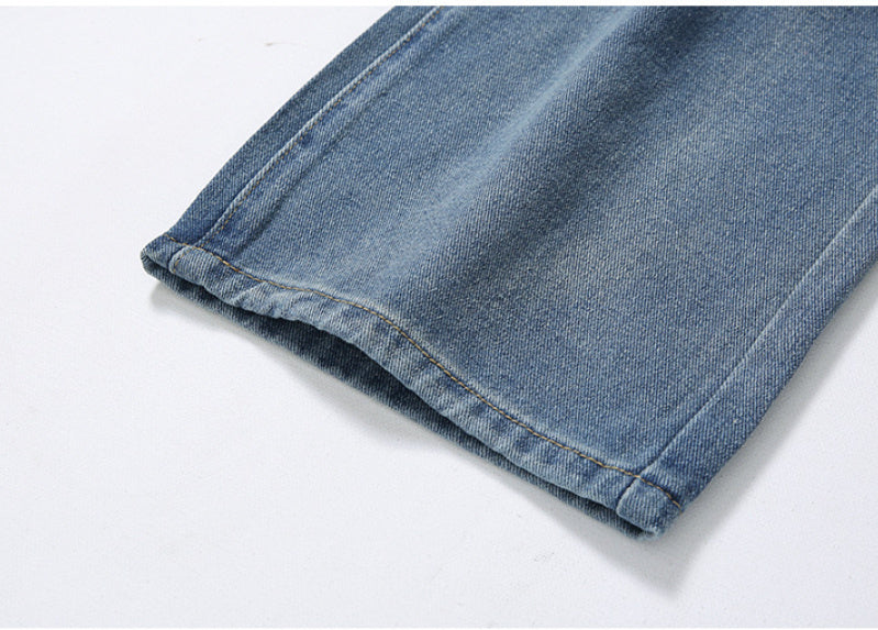 Men's Retro Personality Washed Jeans
