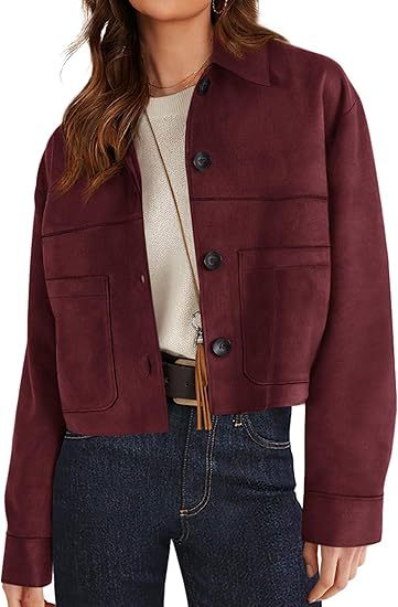 Faux Suede Casual Jacket