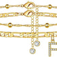 Zircon Letters Anklet