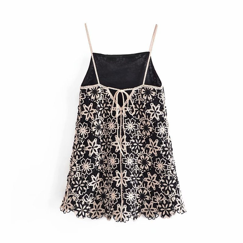 Crochet Mini Dress | Ajanka Inc.