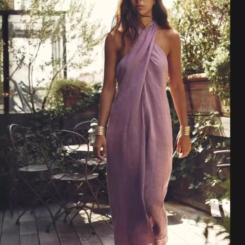 Elegant Halter Sling Dress