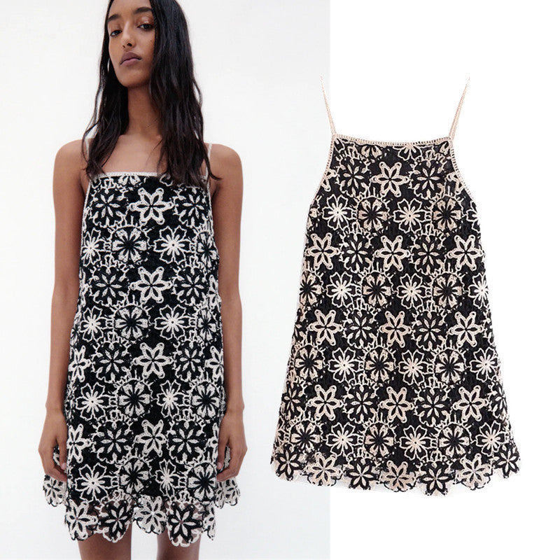 Crochet Mini Dress | Ajanka Inc.