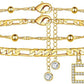 Zircon Letters Anklet