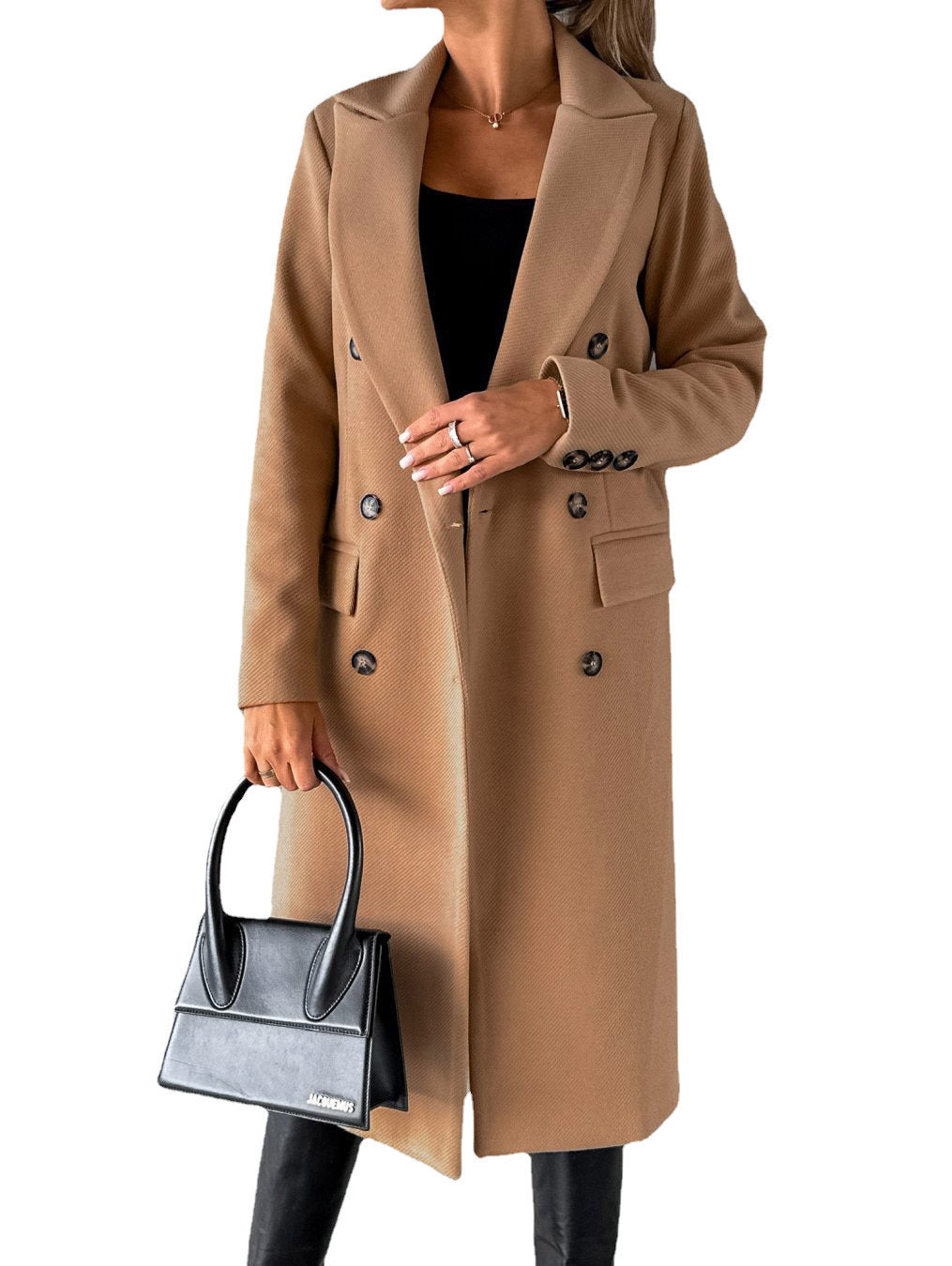 Double Breasted Long Fitted Jacket