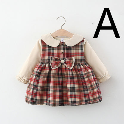 Girls Cotton Tartan Dress