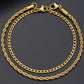 Stainless Steel Twist Chain Bracelet 2-piece Set