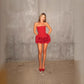 Adjustable Strapless Cocktail Dress