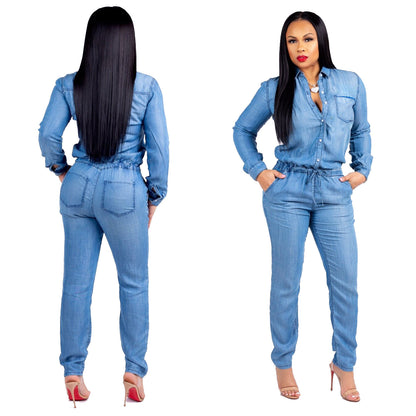 Women's Drawstring Jumpsuit