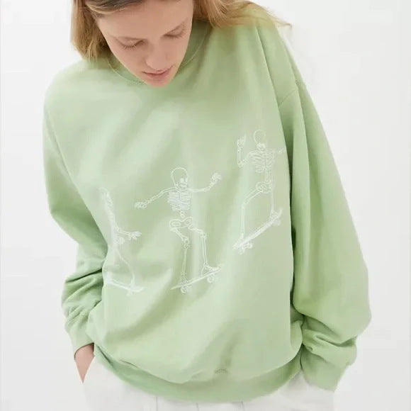 Skull On A Skateboard Crewneck