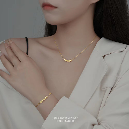 Heart-shaped Lucky Beads Bracelet / Necklace