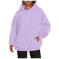 Solid Color Oversized Hoodie For Women