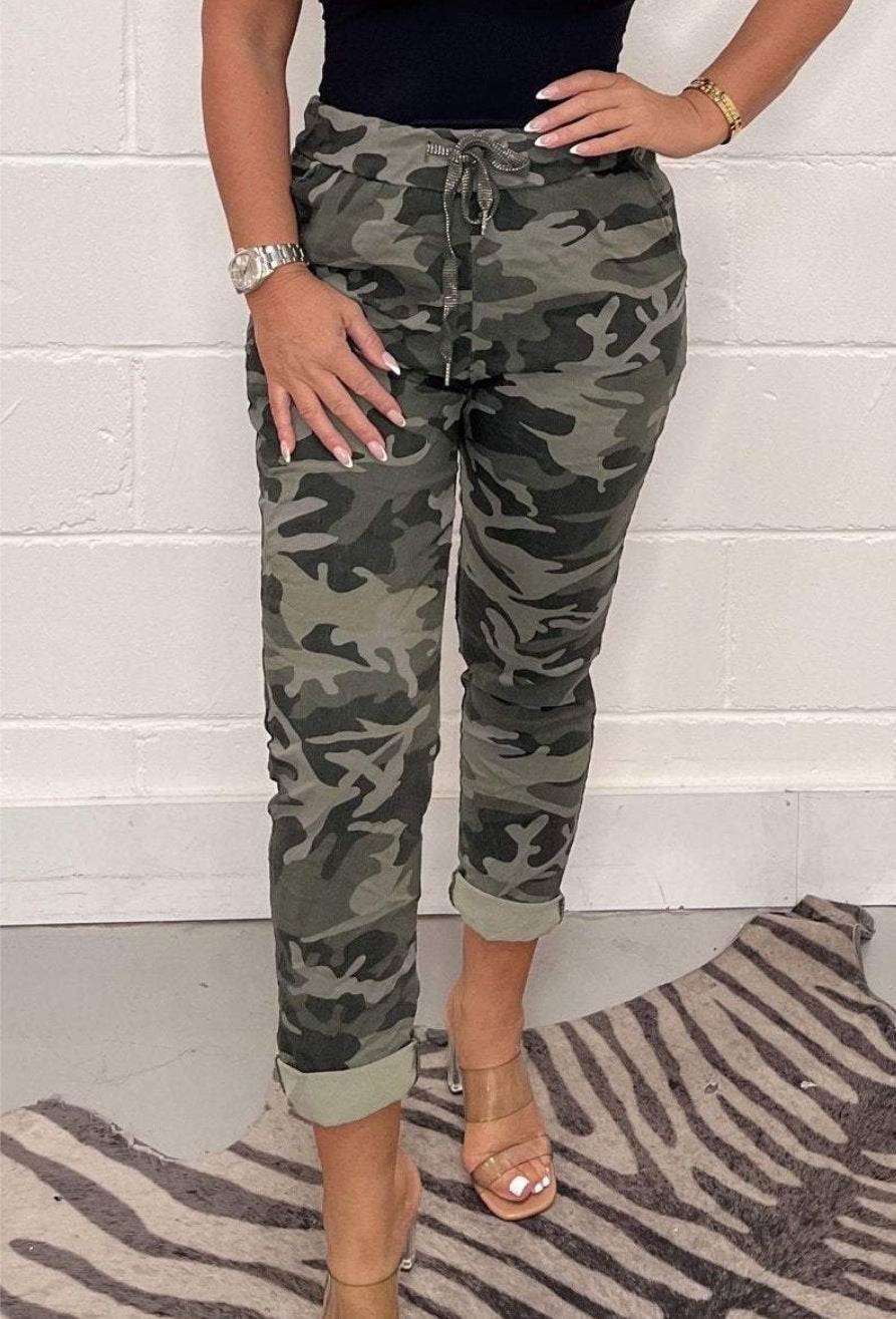 Ladies Camouflage Drawstring Pants