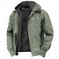 Pockets Fleece Zip-Up Hooded Jacket