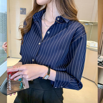 Women's Striped Chiffon Shirt