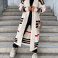 Long Striped European And American Style Cardigan For Women