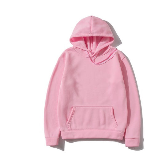 Cotton Fleece Solid Color Hoodie For Women