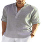 Men's Casual Cotton/Linen Blend Sports Shirt