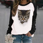 Kitty Cat Crew Neck Sweatshirt
