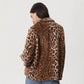 Buckle Lapel Leopard Print Coat
