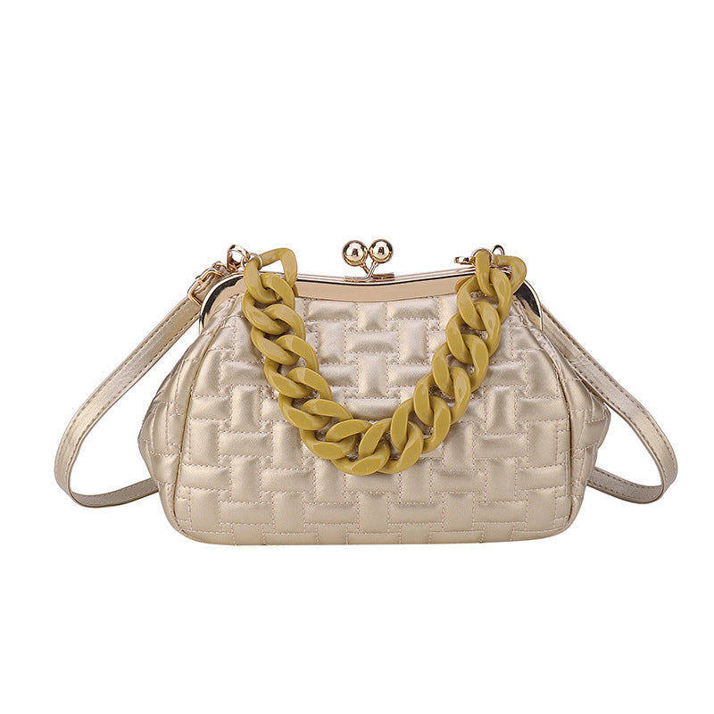 Small Designer Puffed Messenger Bag