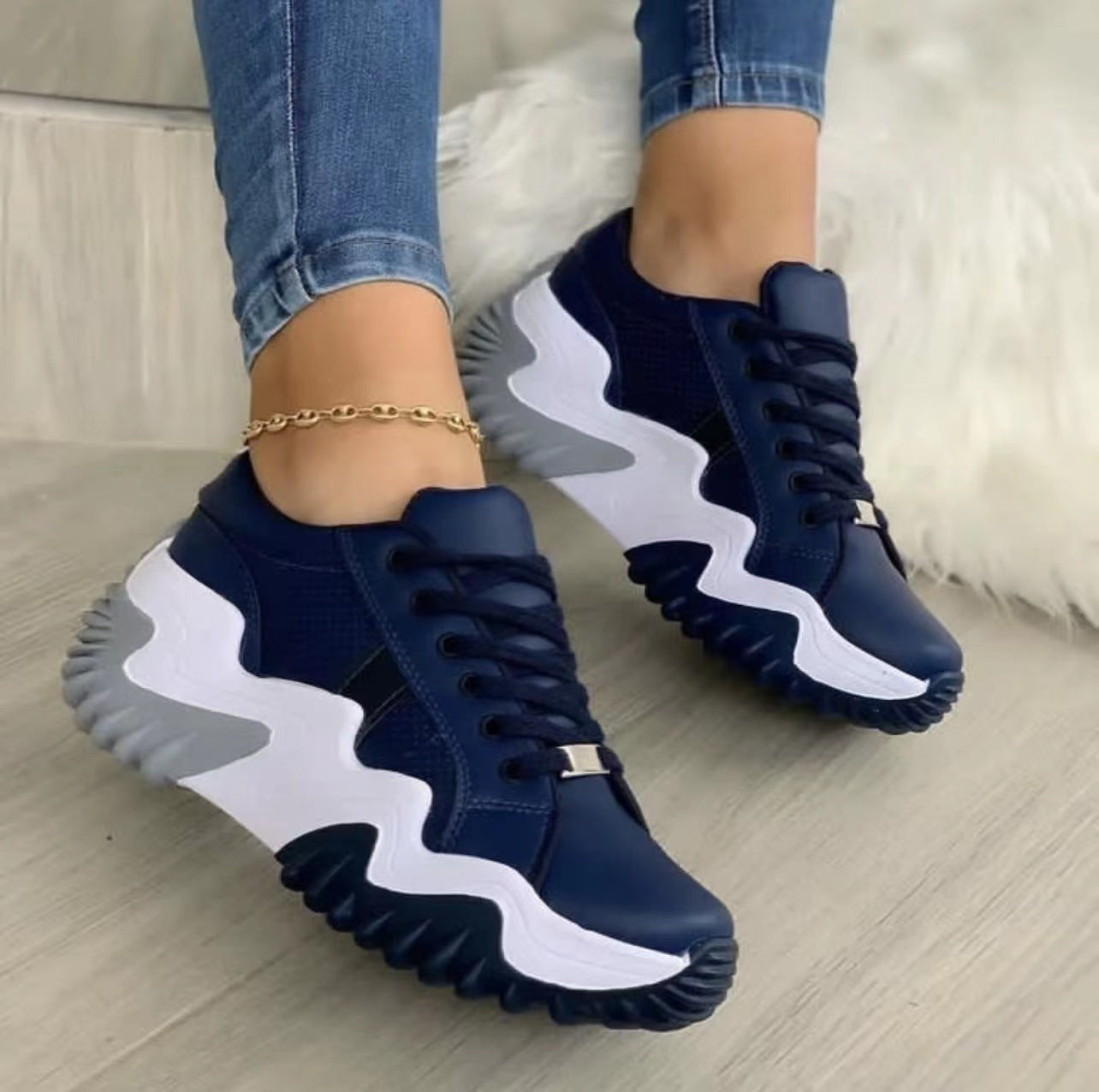 Women's  sponge cake Heel  Sneakers