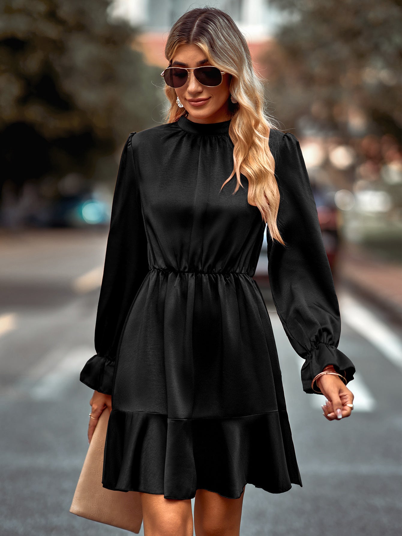 Turtleneck Peephole  Dress