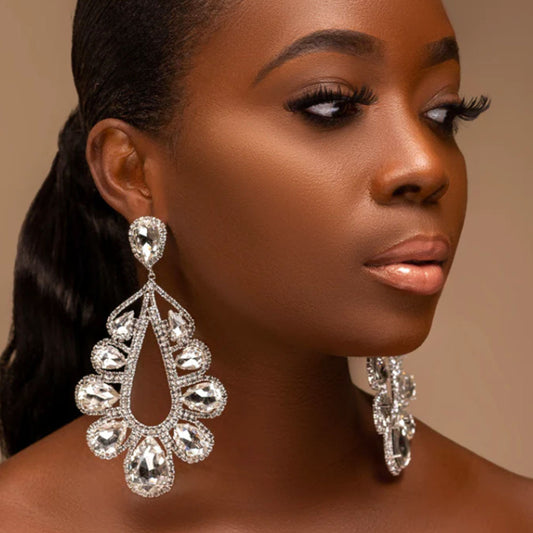 Her Rhinestone Earrings