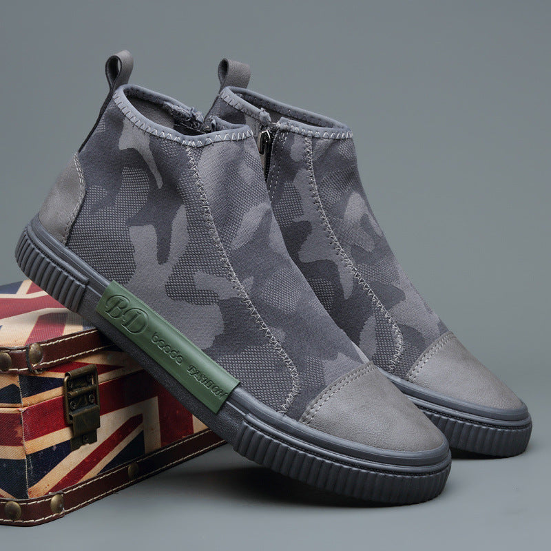Men's High-top Canvas Slip-on